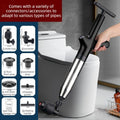 High-Pressure Air Pipe Dredger, Stainless Steel Toilet Plunger, Household Cleaner for Sinks, Floor Drains, and Toilets—Black